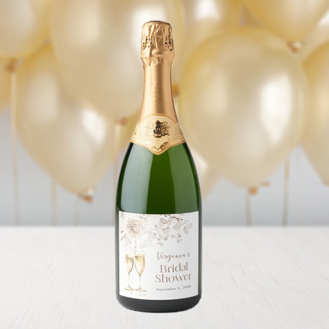 Etiqueta de Vino Espumoso Perlas (Pearls Sparkling Wine Label
)