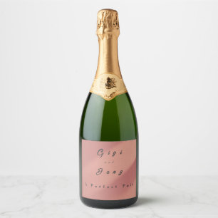 Etiqueta de Vino Espumoso Rosa Suave 
