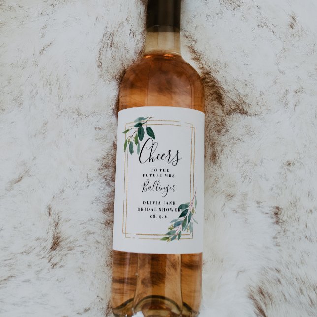 Etiqueta de vino Eucalyptus Greenery (Subido por el creador)