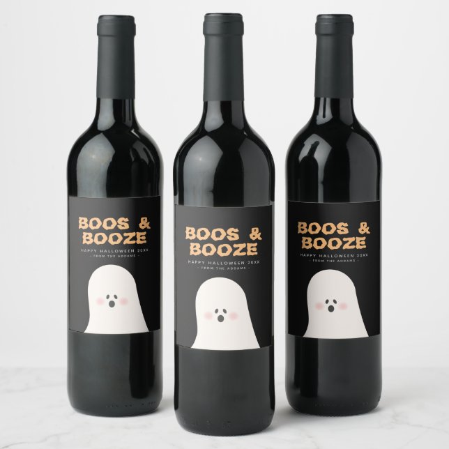 Etiqueta de vino fantasma barato de Halloween (Botellas)