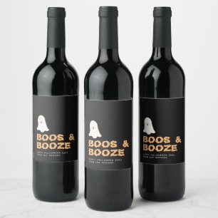 Etiqueta de vino fantasma barato de Halloween