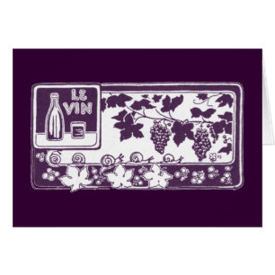 Etiqueta de vino francés vintage   Viñedo rústico