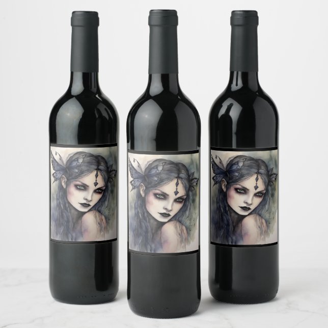 Etiqueta de vino gótico (Botellas)