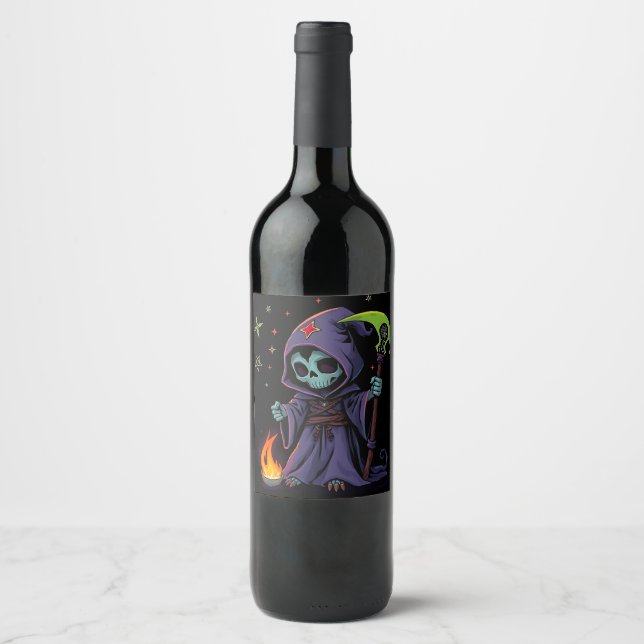 Etiqueta de vino Grim Reaper (Anverso)