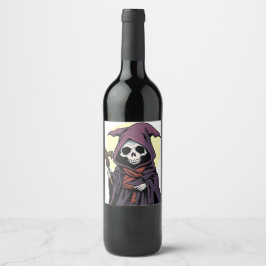 Etiqueta de vino Grim Reaper