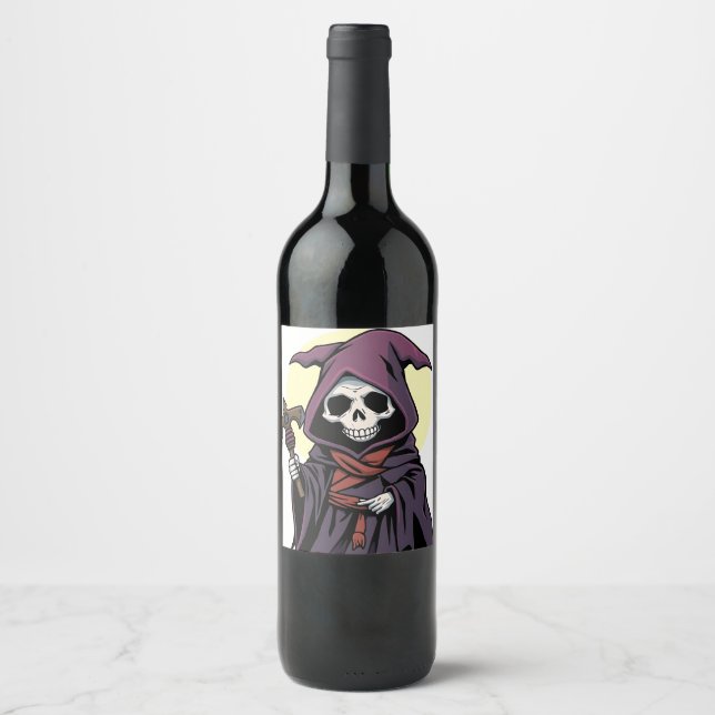 Etiqueta de vino Grim Reaper (Anverso)