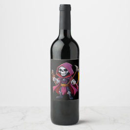 Etiqueta de vino Grim Reaper
