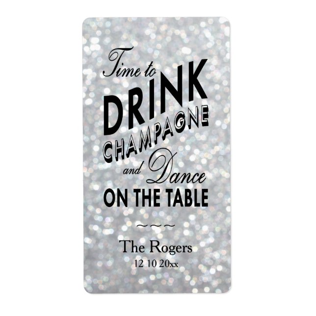 Etiqueta de vino Hollywood Glam (Frente)