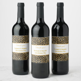 ETIQUETA DE VINO LEOPARD GOLD PERSONALIZADO 2