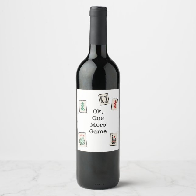 Etiqueta de vino Mah Jongg (Anverso)