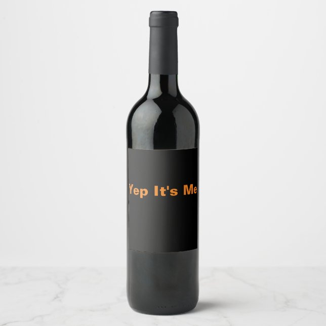 Etiqueta de vino negro (Anverso)