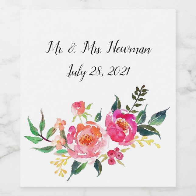 Etiqueta de vino personalizada (Etiqueta única)