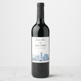 Etiqueta de vino personalizada de Chicago