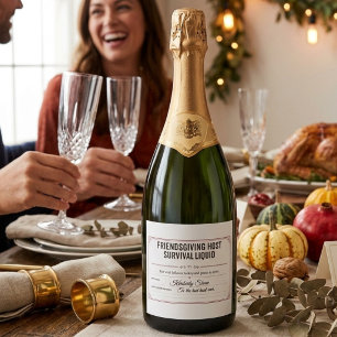 Etiqueta de vino personalizada para Friendsgiving