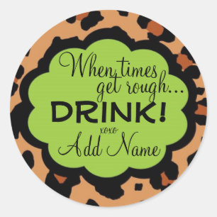 Etiqueta de vino personalizada Sassy Lepord