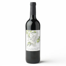 Etiqueta de vino Personalizado de las ramas de Oli