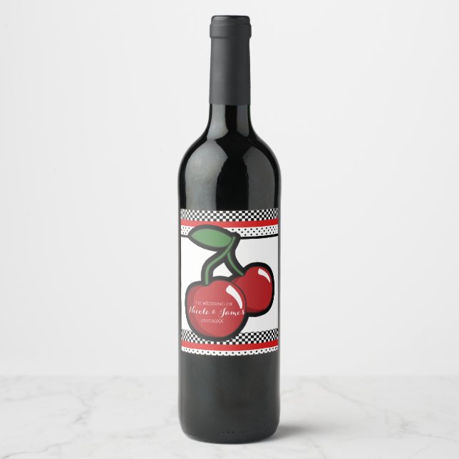 Etiqueta de vino Personalizado retro Personalizado (Anverso)