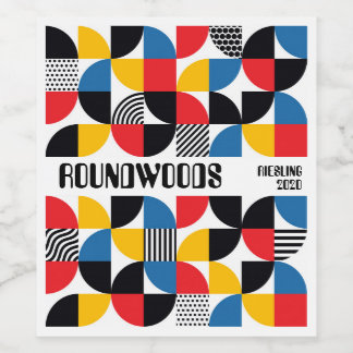 Etiqueta de vino retro abstracta