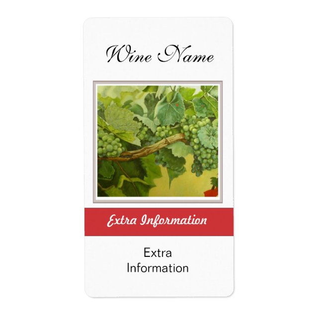 Etiqueta de vino rojo (Frente)