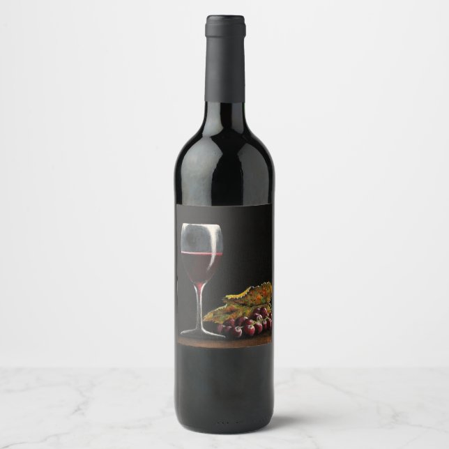Etiqueta de vino rojo (Anverso)