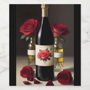 Etiqueta de vino Rosa