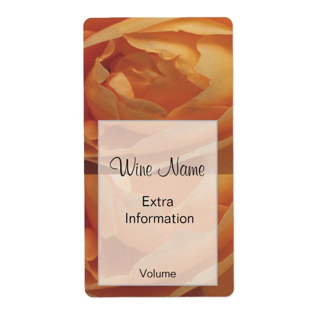 Etiqueta de vino Rosa naranja (Frente)