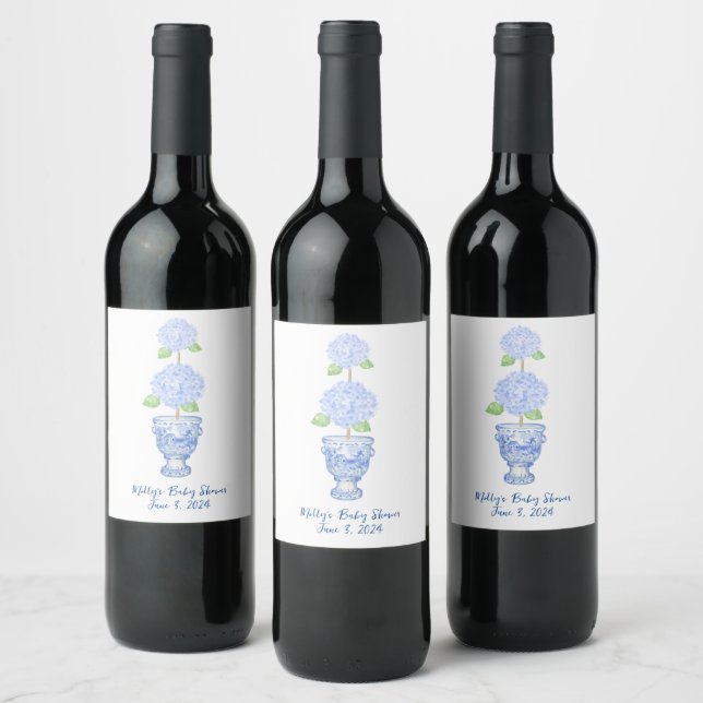 Etiqueta de vino tópico de Chinoiserie (Botellas)