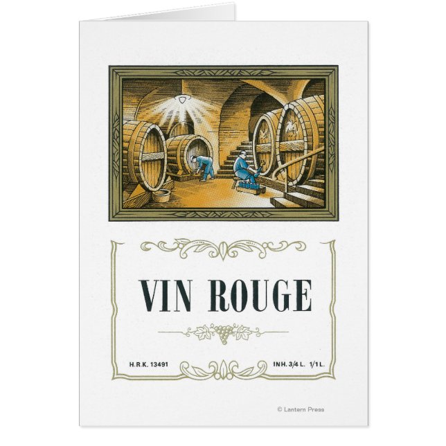 Etiqueta de vino Vin RougeEurope (Frente)