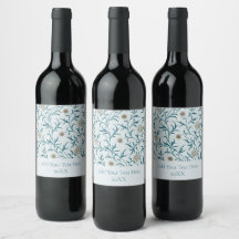 ETIQUETA DE VINO : WILLIAM MORRIS : DISEÑO FLORAL