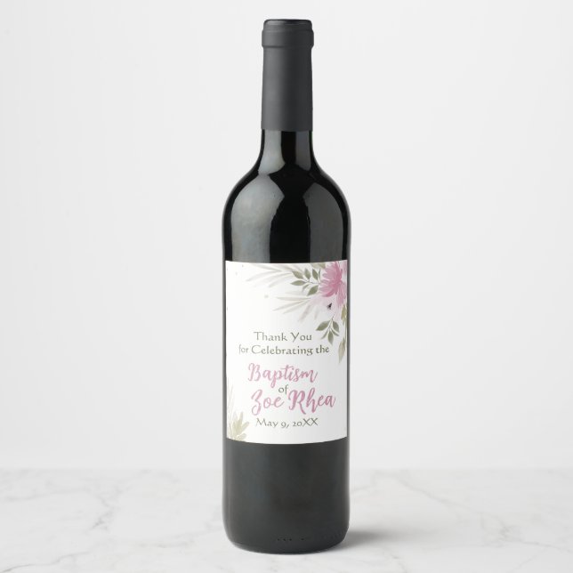 Etiqueta de vino Zoe (Anverso)