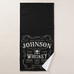 Etiqueta de Whiskey antigua barra de licor de époc
