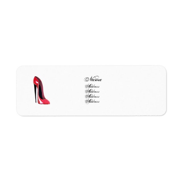 Etiqueta de zapato de Stiletto Rojo (Frente)