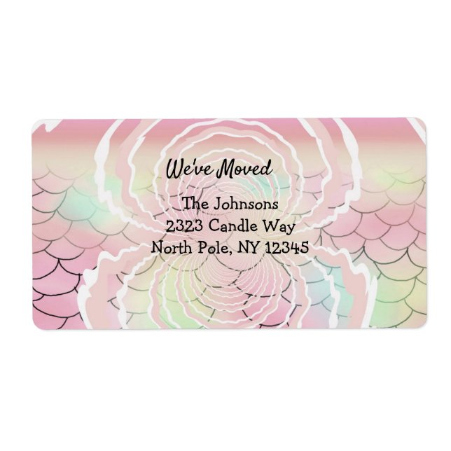 Etiqueta Debajo del mar Nueva dirección (Frente)