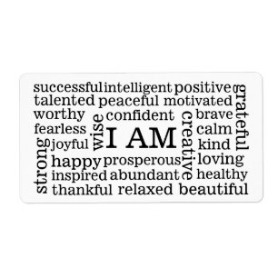 Etiqueta Declaraciones de autoimagen positiva Afirmaciones 