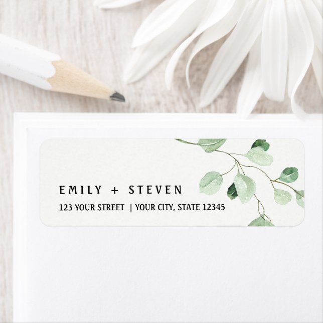 Etiqueta decoración de eucalipto acuarela (In situ)