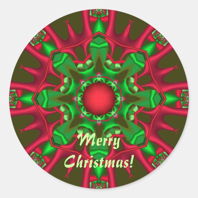 Etiqueta decorativa de Navidad con texto (Anverso)