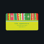 Etiqueta Decorative Christmas address label<br><div class="desc">Custom Holiday Address Label</div>