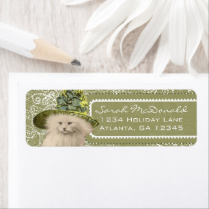 Etiqueta Dedos y corazones de Gorra verde de gato ventilado