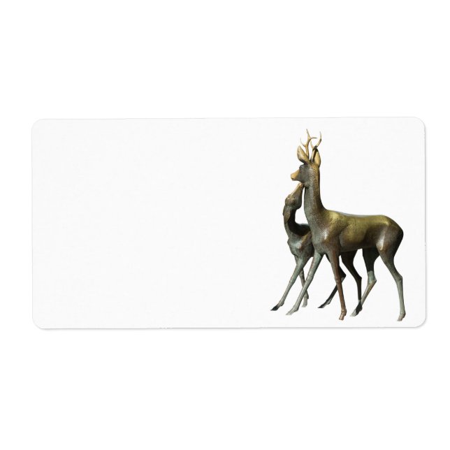 Etiqueta Deers enamorados (Frente)