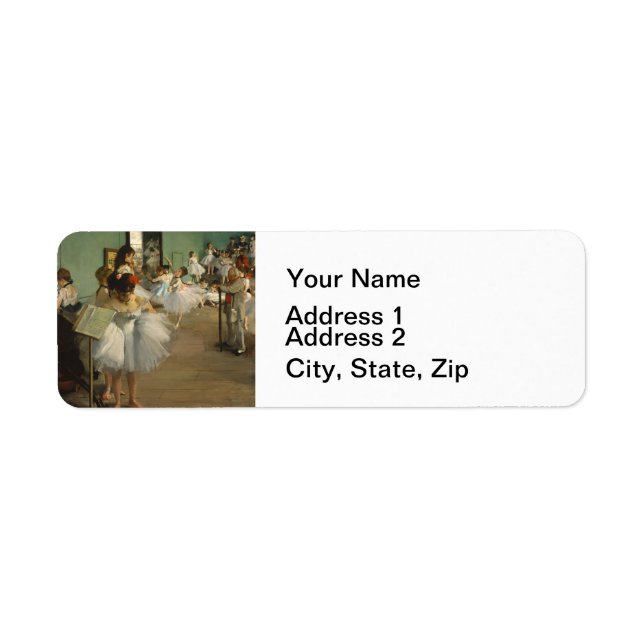 Etiqueta Degas Dance Class Ballet Bailarines Ballerina Art (Frente)