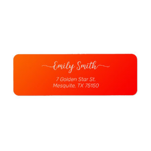 Etiqueta degradado de naranja -add name