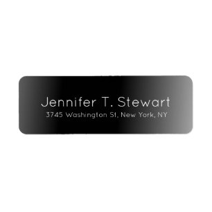 Etiqueta Degrade Grey Trendy Profesional Moderno Elegante