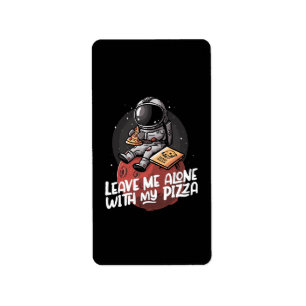 Etiqueta Déjame Solo Con Mi Pizza