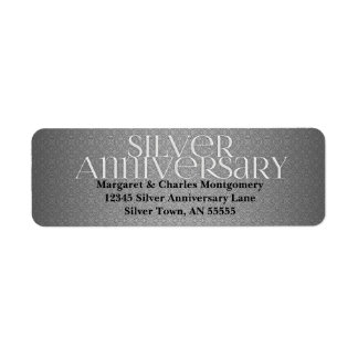 Etiqueta del 25° aniversario de plata