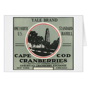 Etiqueta del arándano de la marca de Cape Cod Yale
