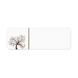 Etiqueta del árbol del otoño