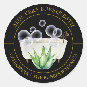 Etiqueta del baño de burbuja de Aloe Vera