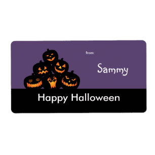Etiqueta del bolso de la invitación de Halloween