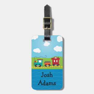 Etiqueta del bolso del viaje del tren