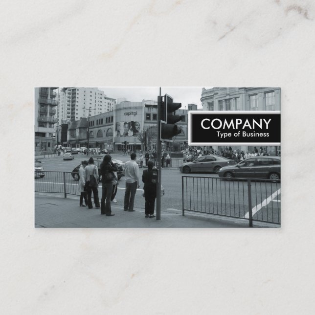 Etiqueta del borde - calle de la ciudad (Anverso)